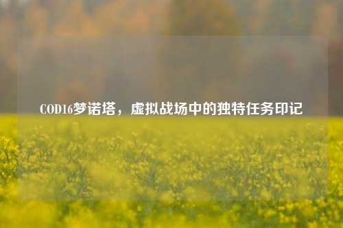 COD16梦诺塔，虚拟战场中的独特任务印记
