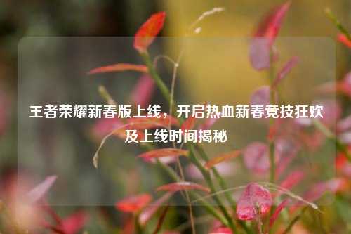 王者荣耀新春版上线,开启热血新春竞技狂欢及上线时间揭秘