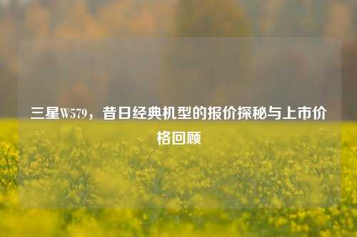 三星W579,昔日经典机型的报价探秘与上市价格回顾
