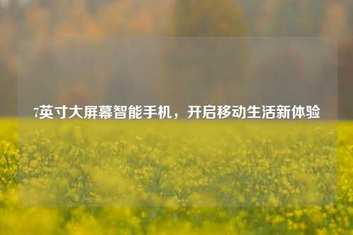 7英寸大屏幕智能手机，开启移动生活新体验