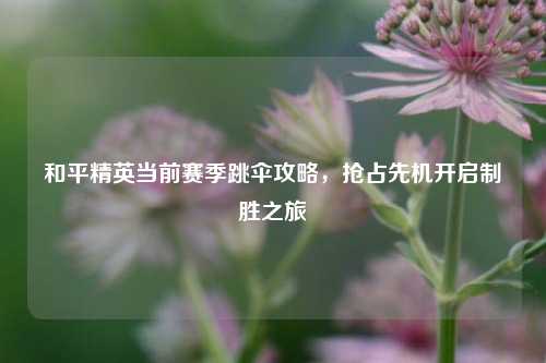 和平精英当前赛季跳伞攻略，抢占先机开启制胜之旅