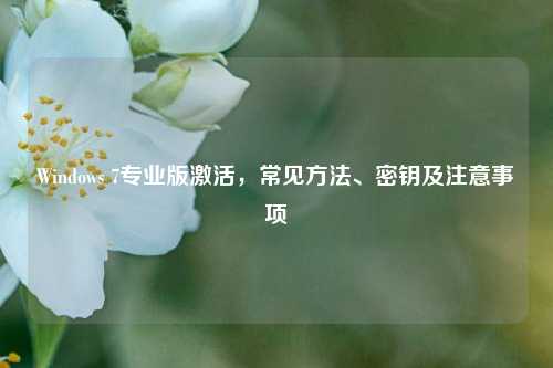 Windows 7专业版激活，常见方法、密钥及注意事项