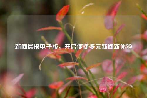 新闻晨报电子版，开启便捷多元新闻新体验