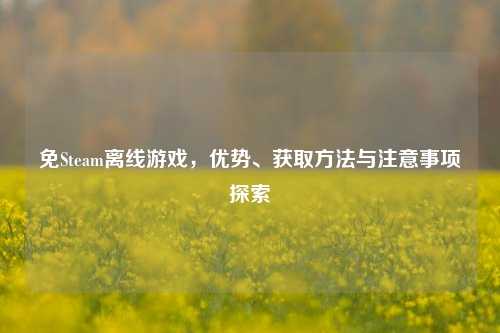免Steam离线游戏,优势、获取方法与注意事项探索
