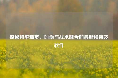 探秘和平精英，时尚与战术融合的最新换装及软件