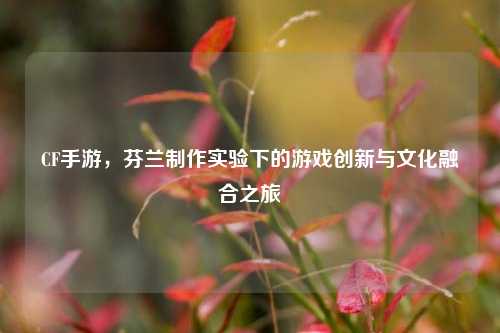 CF手游,芬兰制作实验下的游戏创新与文化融合之旅