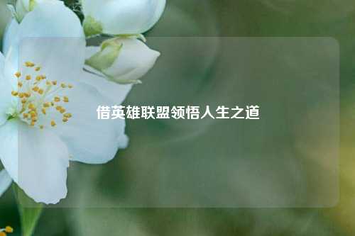 借英雄联盟领悟人生之道
