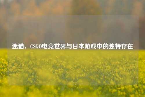 迷猫,CSGO电竞世界与日本游戏中的独特存在