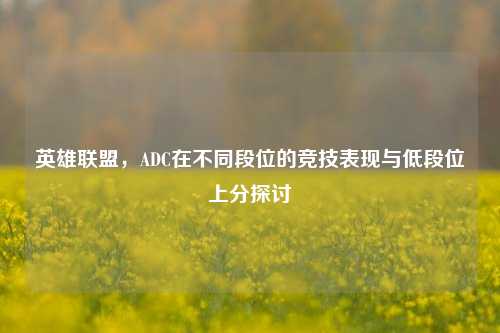 英雄联盟,ADC在不同段位的竞技表现与低段位上分探讨