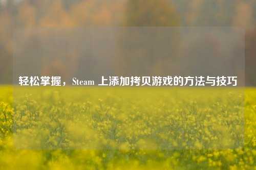 轻松掌握，Steam 上添加拷贝游戏的方法与技巧