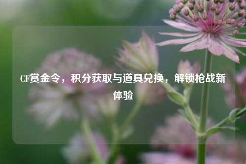 CF赏金令，积分获取与道具兑换，解锁枪战新体验