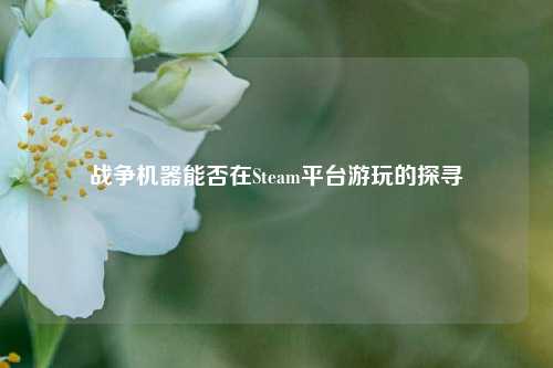 战争机器能否在Steam平台游玩的探寻