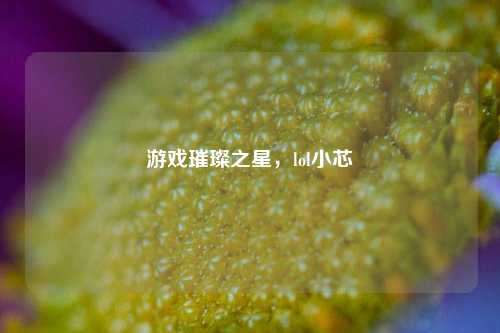 游戏璀璨之星,lol小芯