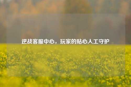 逆战客服中心，玩家的贴心人工守护