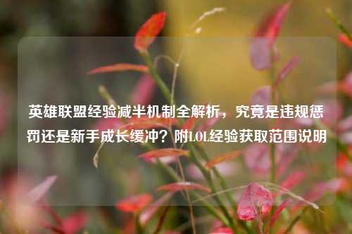 英雄联盟经验减半机制全解析，究竟是违规惩罚还是新手成长缓冲？附LOL经验获取范围说明
