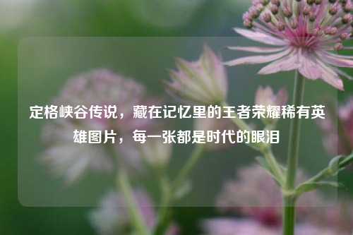 定格峡谷传说，藏在记忆里的王者荣耀稀有英雄图片，每一张都是时代的眼泪