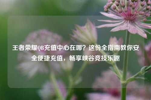 王者荣耀QB充值中心在哪？这份全指南教你安全便捷充值，畅享峡谷竞技乐趣