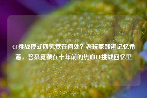 CF挑战模式四究竟在何处?老玩家翻遍记忆角落,答案竟藏在十年前的热血CF挑战回忆里