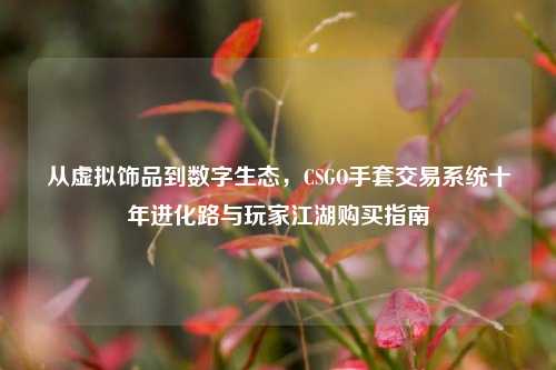 从虚拟饰品到数字生态，CSGO手套交易系统十年进化路与玩家江湖购买指南