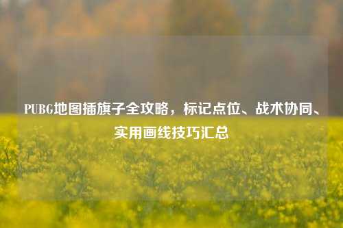 PUBG地图插旗子全攻略,标记点位、战术协同、实用画线技巧汇总