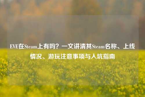 EVE在Steam上有吗？一文讲清其Steam名称、上线情况、游玩注意事项与入坑指南