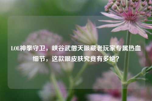 LOL神拳守卫，峡谷武僧天眼藏老玩家专属热血细节，这款眼皮肤究竟有多绝？