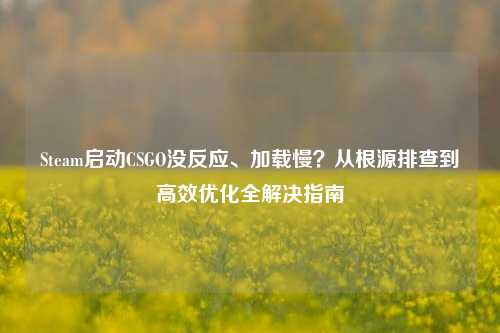 Steam启动CSGO没反应、加载慢？从根源排查到高效优化全解决指南