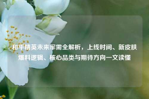 和平精英未来军需全解析，上线时间、新皮肤爆料逻辑、核心品类与期待方向一文读懂