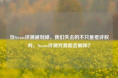 当Steam评测被划掉，我们失去的不只是差评权利，Steam评测究竟能否删除？