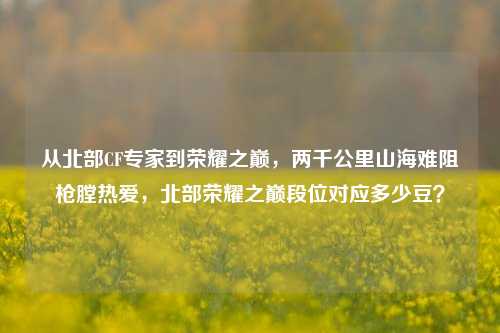 从北部CF专家到荣耀之巅,两千公里山海难阻枪膛热爱,北部荣耀之巅段位对应多少豆?