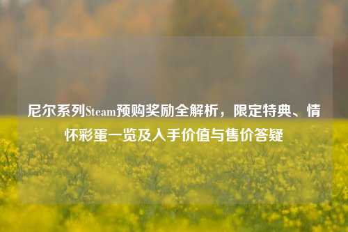 尼尔系列Steam预购奖励全解析,限定特典、情怀彩蛋一览及入手价值与售价答疑