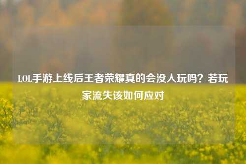 LOL手游上线后王者荣耀真的会没人玩吗？若玩家流失该如何应对