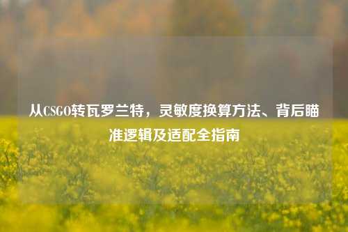从CSGO转瓦罗兰特,灵敏度换算方法、背后瞄准逻辑及适配全指南