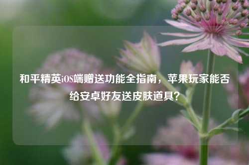 和平精英iOS端赠送功能全指南，苹果玩家能否给安卓好友送皮肤道具？