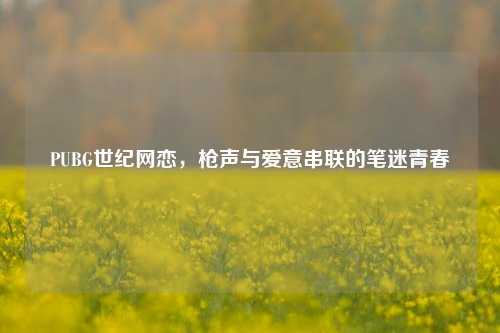 PUBG世纪网恋，枪声与爱意串联的笔迷青春