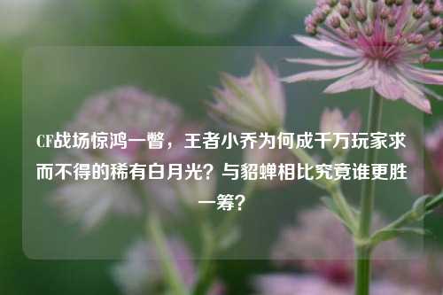CF战场惊鸿一瞥,王者小乔为何成千万玩家求而不得的稀有白月光?与貂蝉相比究竟谁更胜一筹?