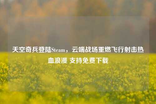 天空奇兵登陆Steam，云端战场重燃飞行射击热血浪漫 支持免费下载