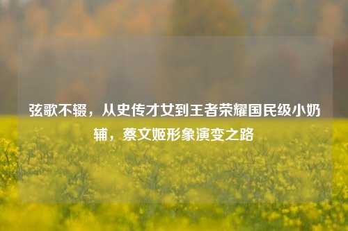 弦歌不辍,从史传才女到王者荣耀国民级小奶辅,蔡文姬形象演变之路