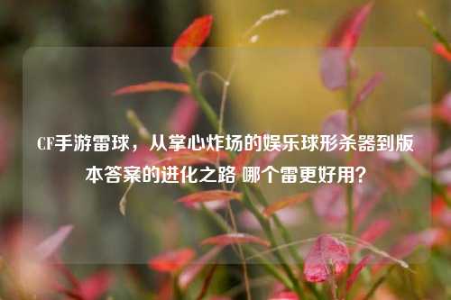 CF手游雷球，从掌心炸场的娱乐球形杀器到版本答案的进化之路 哪个雷更好用？