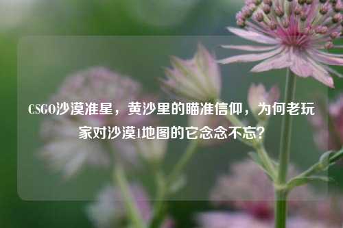 CSGO沙漠准星，黄沙里的瞄准信仰，为何老玩家对沙漠1地图的它念念不忘？