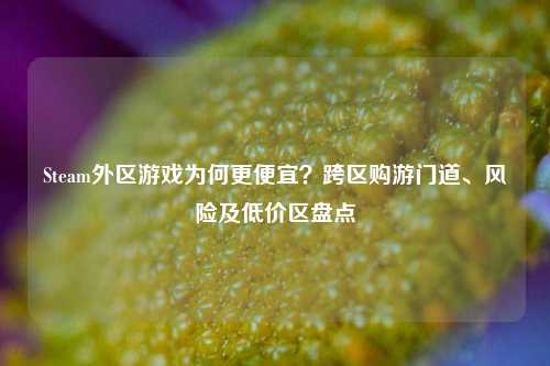 Steam外区游戏为何更便宜?跨区购游门道、风险及低价区盘点