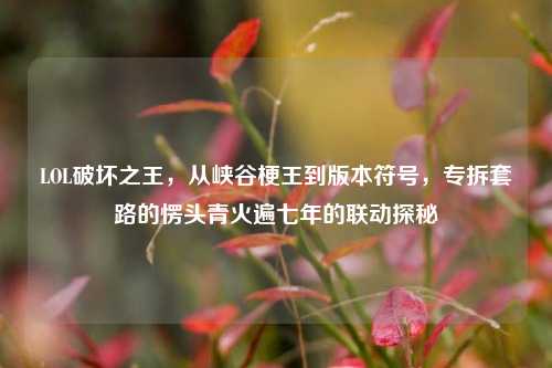 LOL破坏之王，从峡谷梗王到版本符号，专拆套路的愣头青火遍七年的联动探秘
