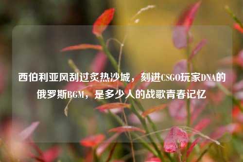 西伯利亚风刮过炙热沙城，刻进CSGO玩家DNA的俄罗斯BGM，是多少人的战歌青春记忆