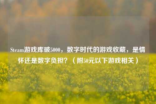 Steam游戏库破5000，数字时代的游戏收藏，是情怀还是数字负担？（附50元以下游戏相关）
