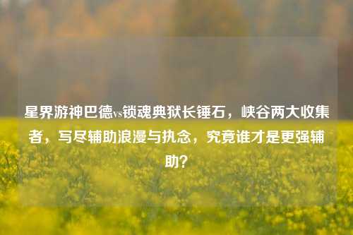 星界游神巴德vs锁魂典狱长锤石，峡谷两大收集者，写尽辅助浪漫与执念，究竟谁才是更强辅助？