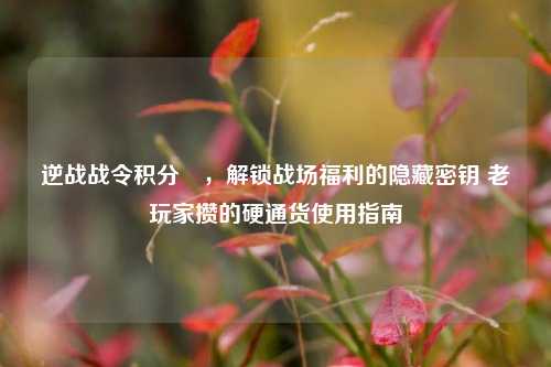 逆战战令积分劵,解锁战场福利的隐藏密钥 老玩家攒的硬通货使用指南