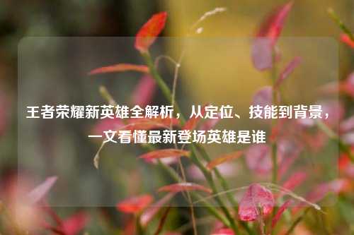 王者荣耀新英雄全解析,从定位、技能到背景,一文看懂最新登场英雄是谁