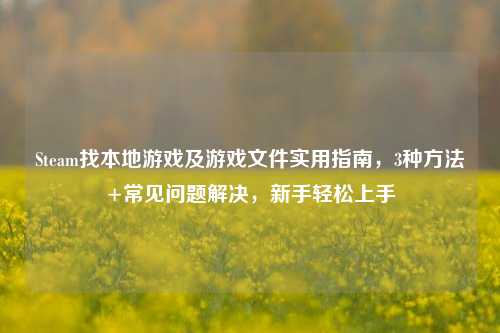Steam找本地游戏及游戏文件实用指南，3种方法+常见问题解决，新手轻松上手