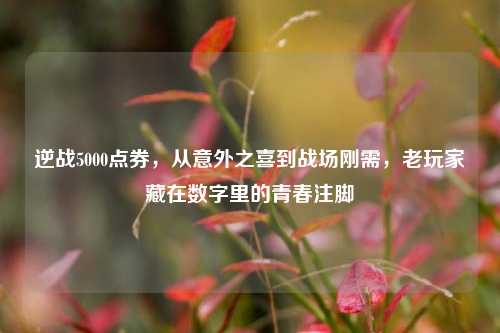 逆战5000点券，从意外之喜到战场刚需，老玩家藏在数字里的青春注脚