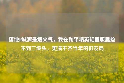 落地P城满是烟火气,我在和平精英轻量版里捡不到三级头,更凑不齐当年的旧友局